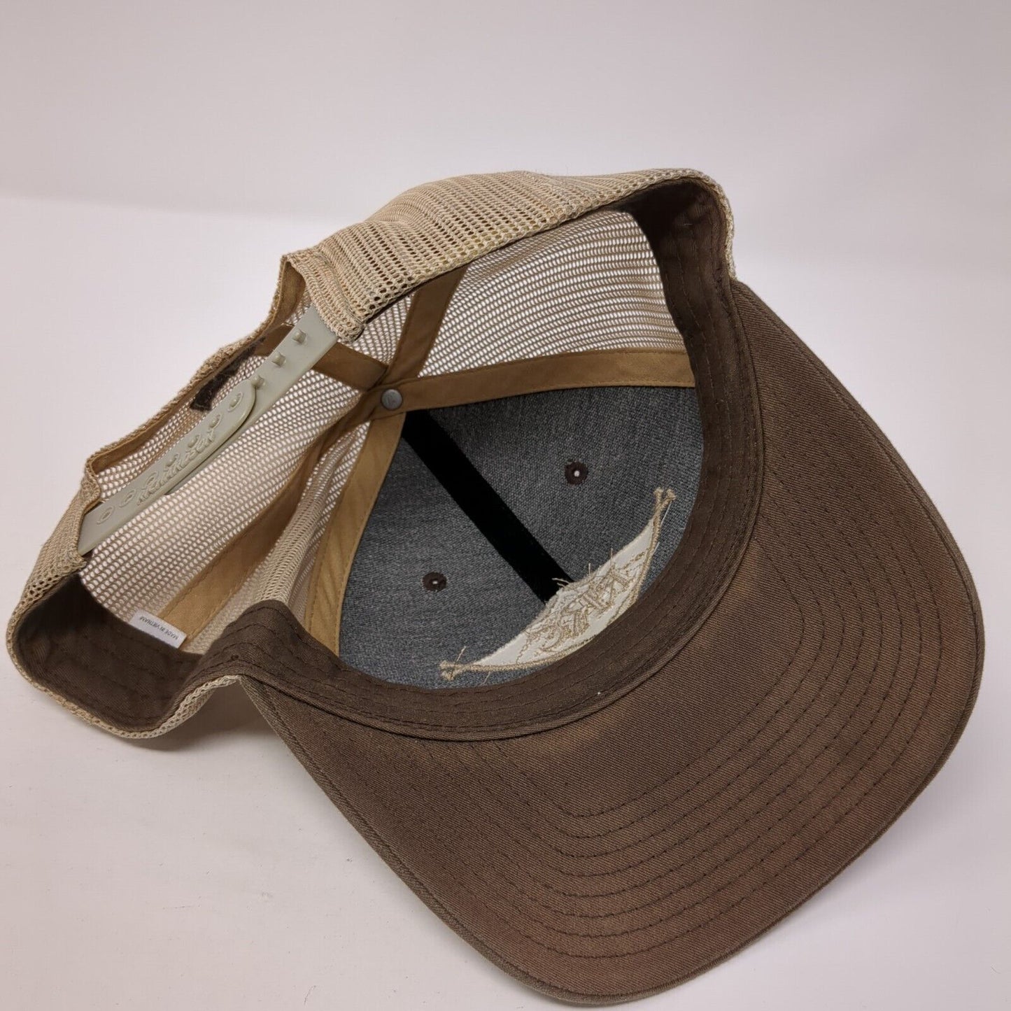 PRC Payette River Company Idaho Snapback Trucker Hat Brown OS Adjustable Mesh