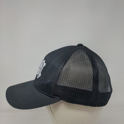 Letter M Snapback Mesh Back Trucker Hat Black One Size Richardson
