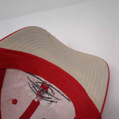 Ripon Football Strapback Hat Red One Size Adjustable Sport-Tek 6 Panel