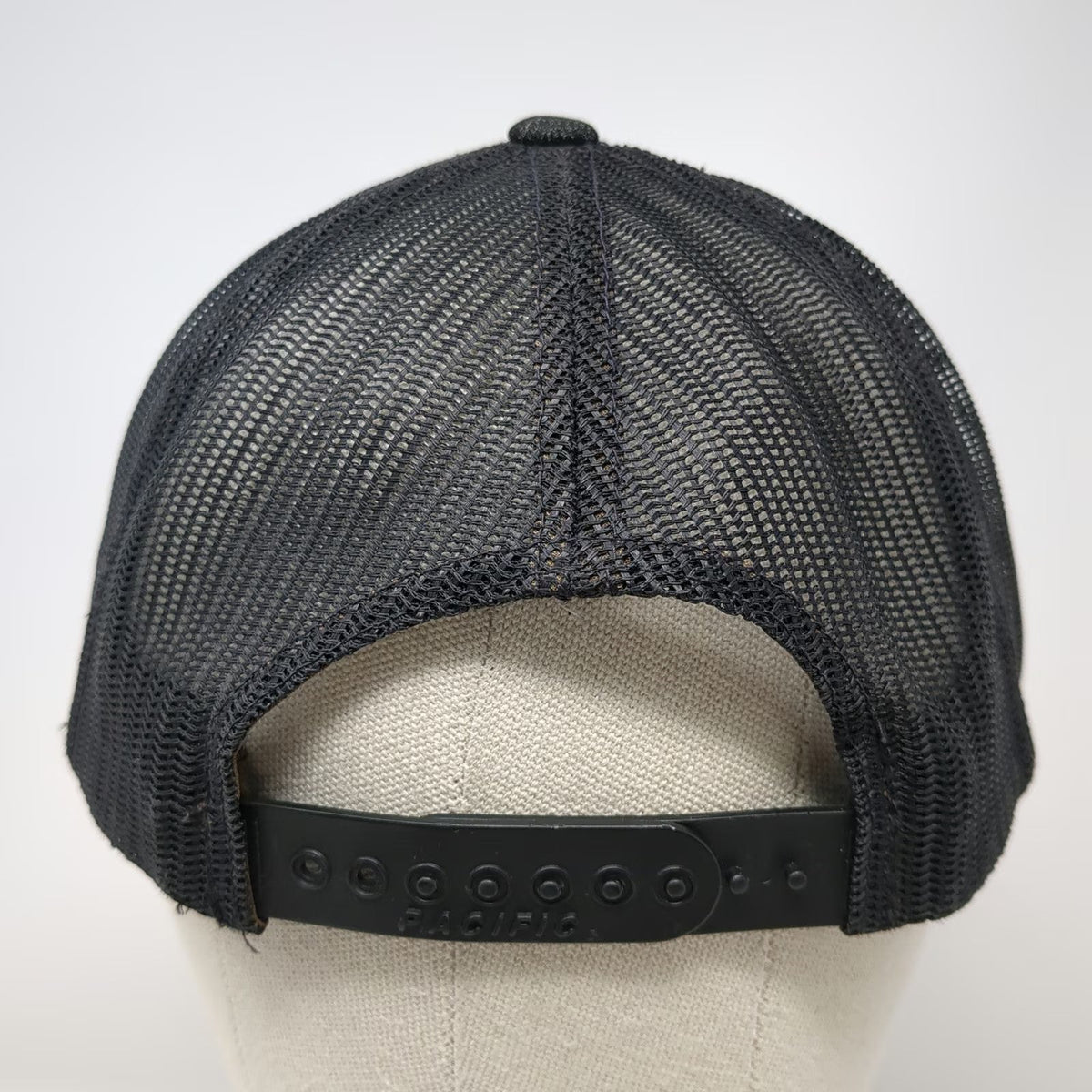 Pacific Headwear Trucker Hat Black OSFM Whiskey Bent Denim Patch Texas Snapback