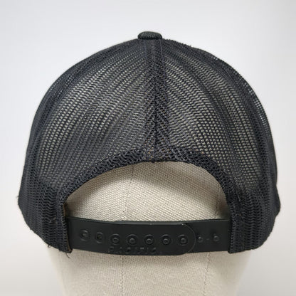 Pacific Headwear Trucker Hat Black OSFM Whiskey Bent Denim Patch Texas Snapback