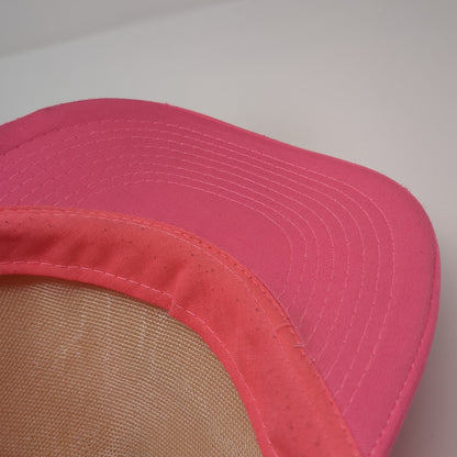 Jersey Shore Snapback Trucker Hat Pink One Size Mesh Back Adjustable