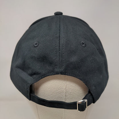 Go Puff Slideback Hat Black One Size Adjustable Embroidered Vented Holes