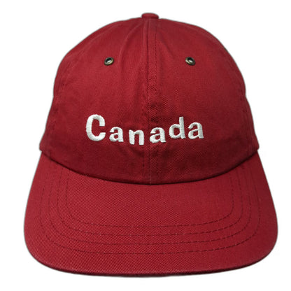 OH YES Canada Baseball Cap Red One Size Slideback Embroidered 100% Cotton Hat