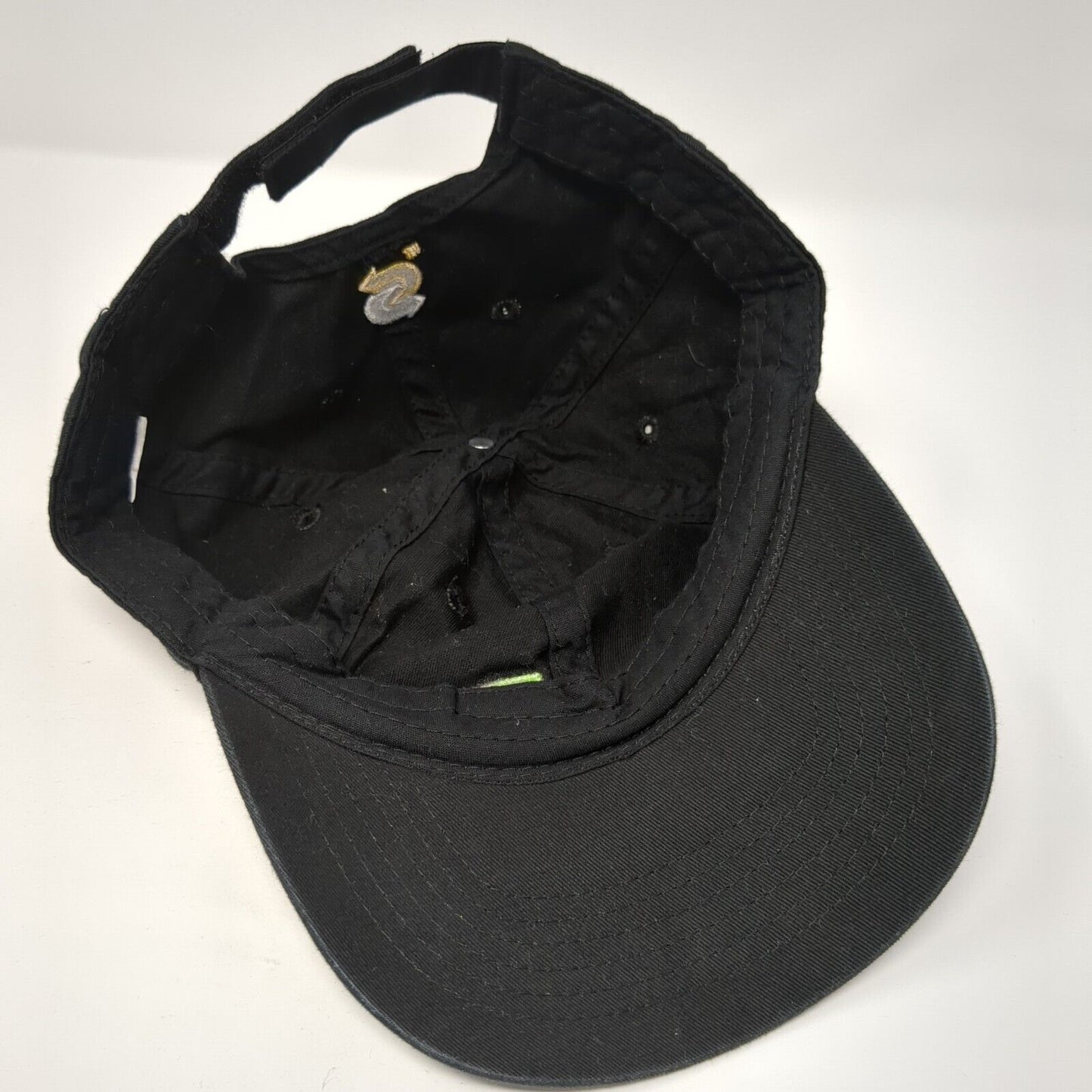 Fresh Strapback Hat Black One Size Adjustable Embroidered 6 Panel