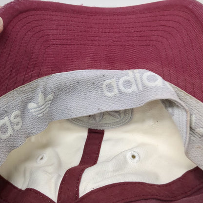 Adidas Baseball Cap Red XL Fitted Trefoil Logo Patch Flex 6-Panel Stretch Hat