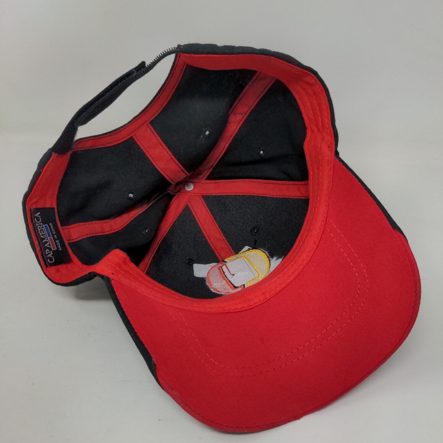 Letter Q Strapback Hat Black One Size Embroidered 6 Panel Cap America
