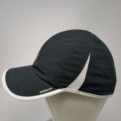 Adidas Baseball Cap Black White One Size Aeroready Strapback Mesh Athletic Hat