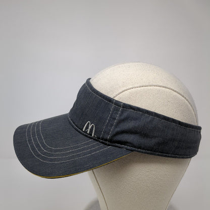 McDonald's Slideback Visor Hat Gray One Size Adjustable Crew Uniform