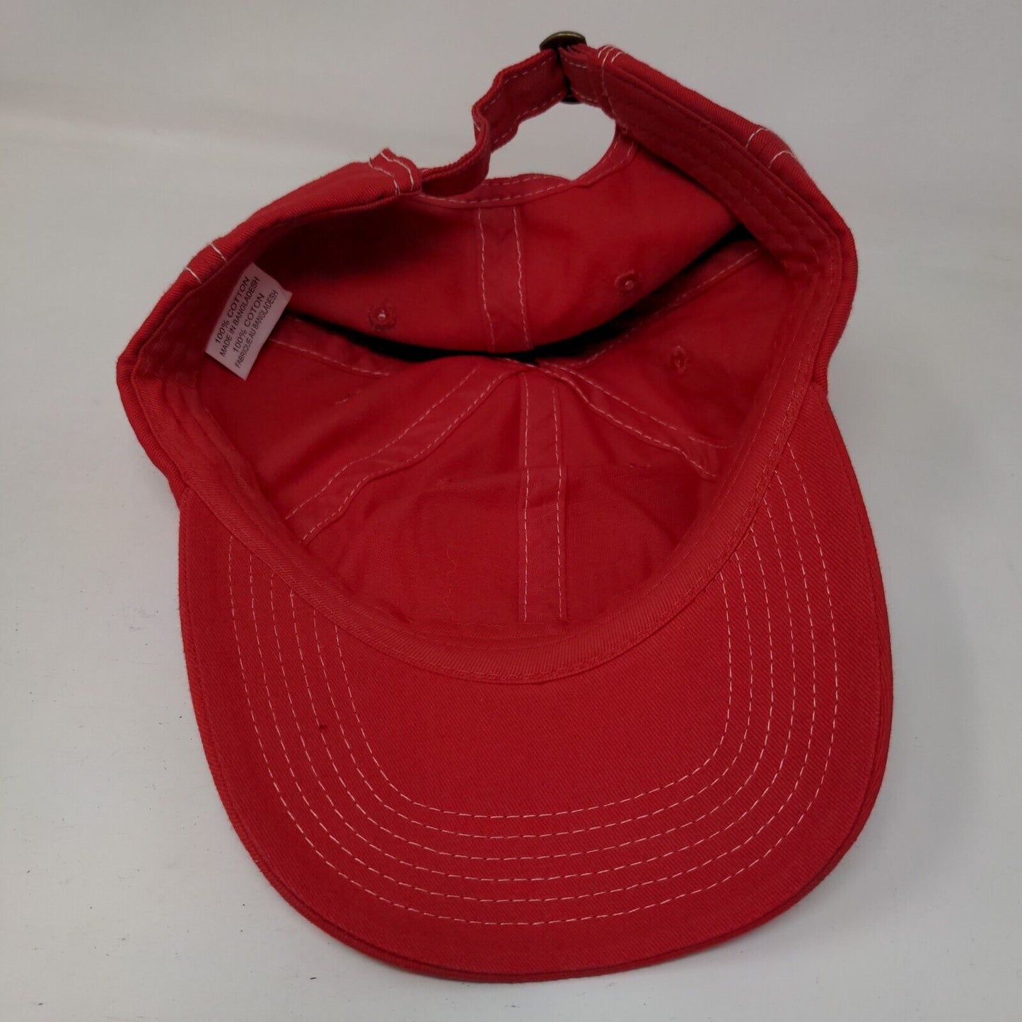 Number 17 Slideback Hat Red One Size Adjustable Embroidered 6 Panel Cotton
