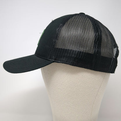 Vortex Trucker Hat Black One Size Mesh Back Snapback Logo Hunting Shooting Cap