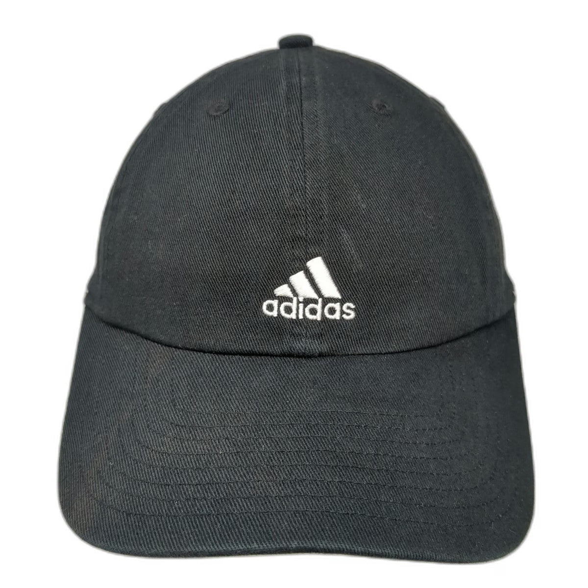 Adidas Baseball Cap Black One Size Embroidered Logo Slideback Aeroready Hat