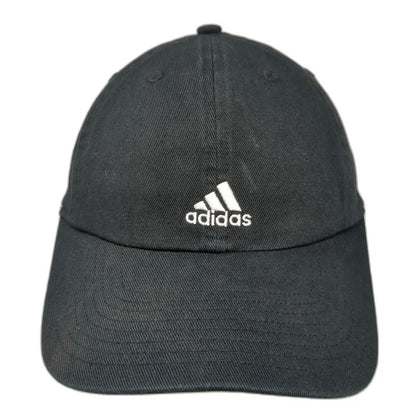 Adidas Baseball Cap Black One Size Embroidered Logo Slideback Aeroready Hat