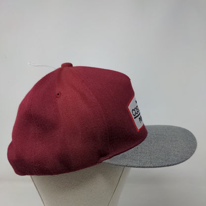 Costa Rica Pura Vida Snapback Hat Red One Size Embroidered Colorblock