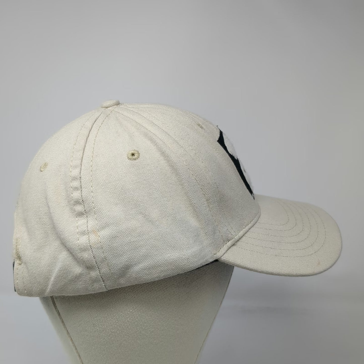 San Diego Zoo Baseball Cap Beige One Size Panda Logo Strapback Hat Adjustable
