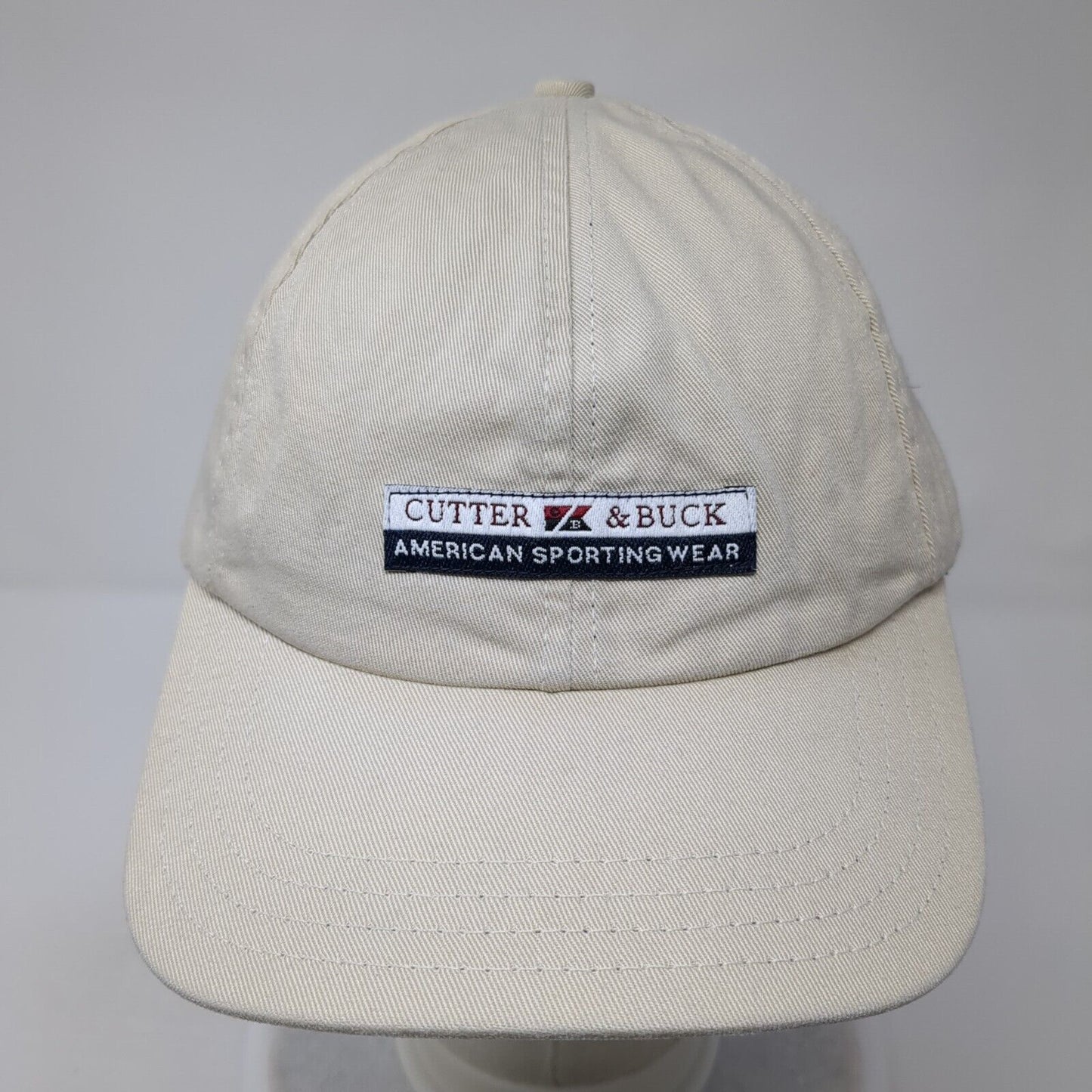 Cutter & Buck Patch Slideback Hat Tan One Size Adjustable 6 Panel
