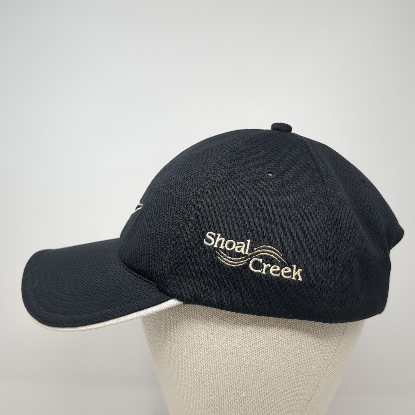 Nike Golf Shoal Creek Strapback Hat Black One Size Embroidered Swoosh