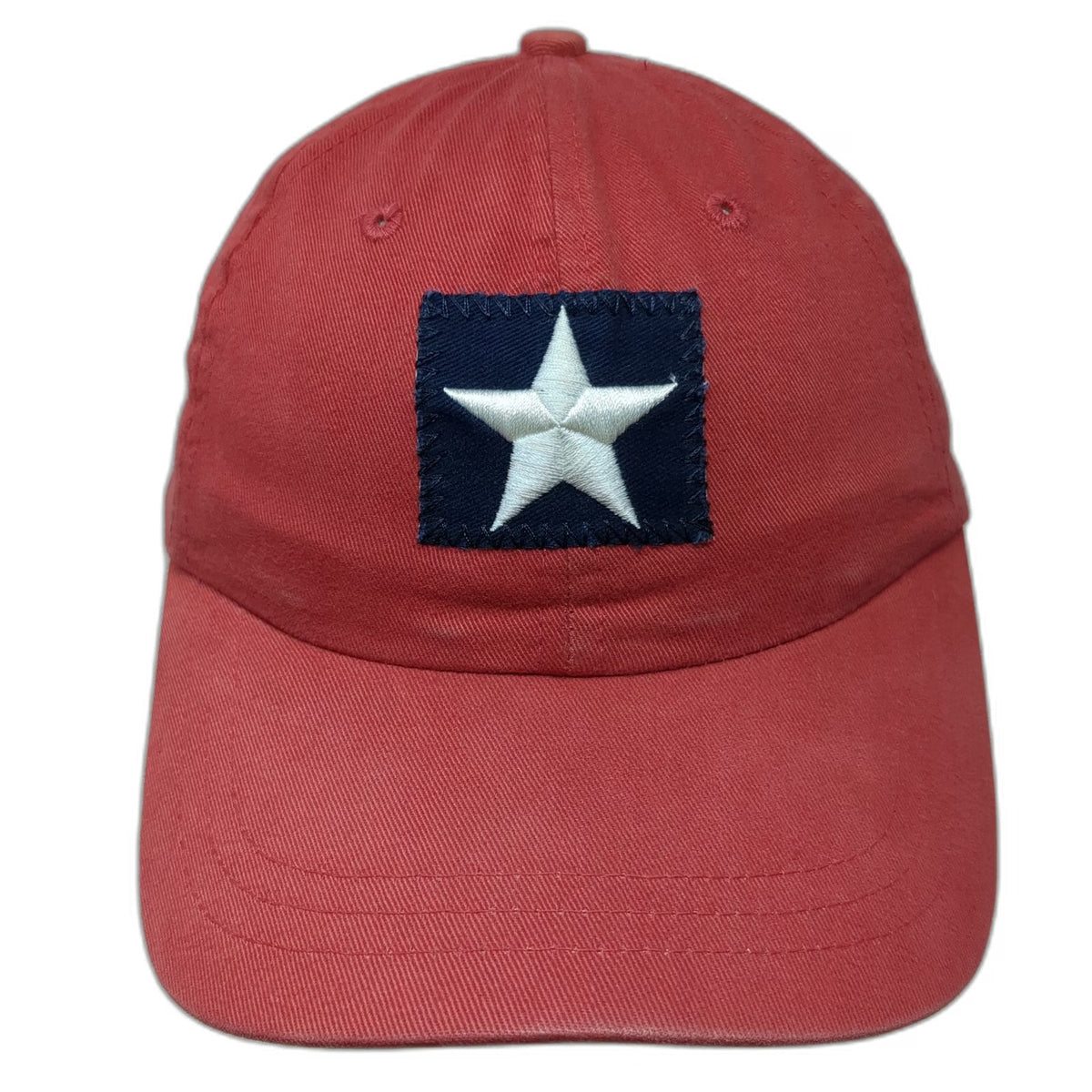 Xhilaration Baseball Cap Red One Size Star Patch Slideback Cotton Hat Blue White