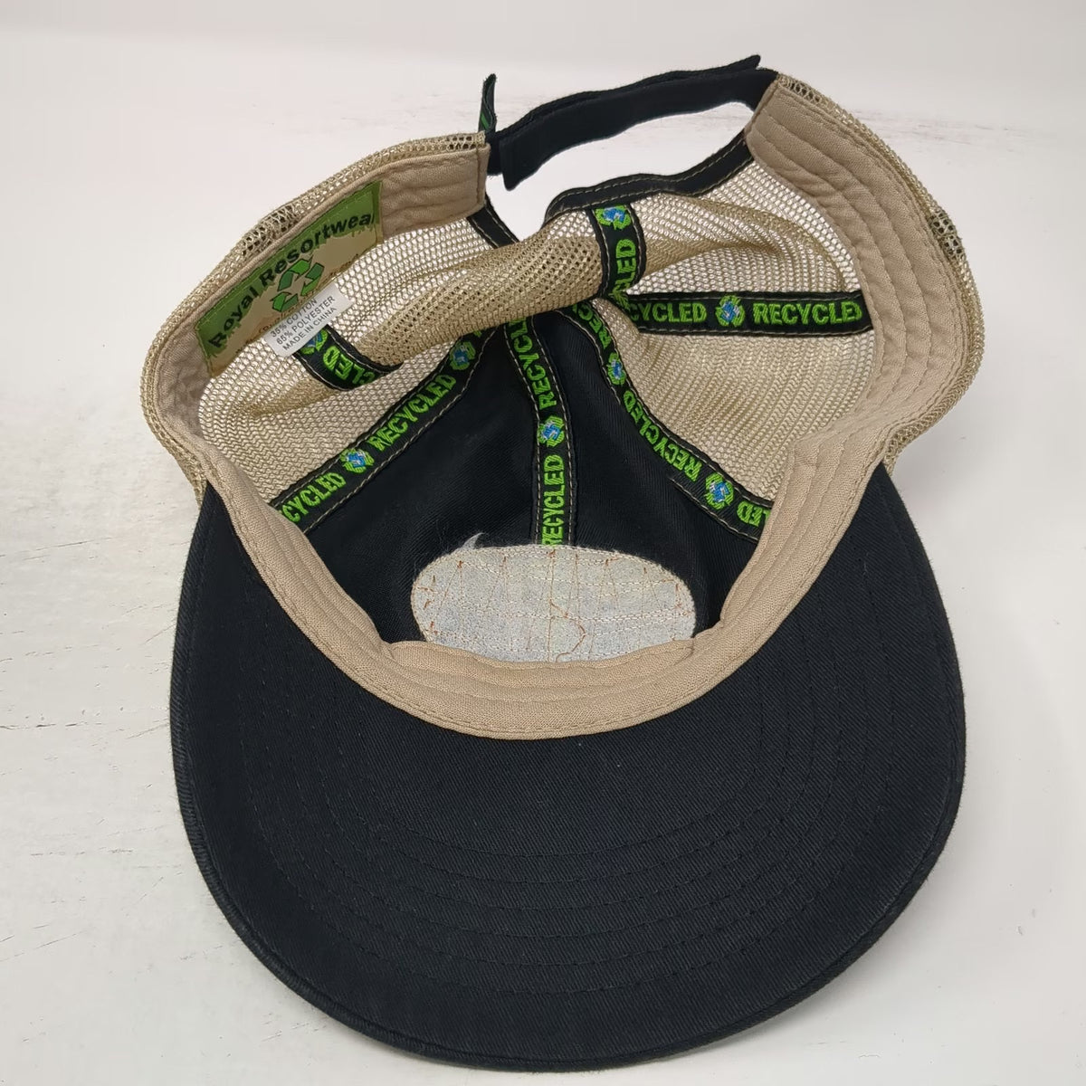 Royal Resortwear Zoo Boise Black One Size Baseball Cap Mesh Recycled Strap Hat