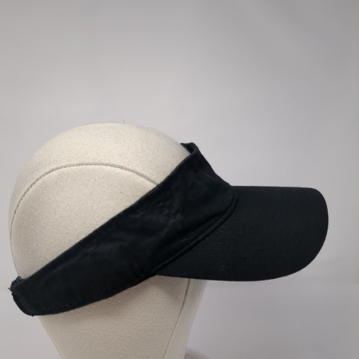 Outdoor Cap Slideback Sun Visor Hat Black One Size Adjustable Lightweight Blank