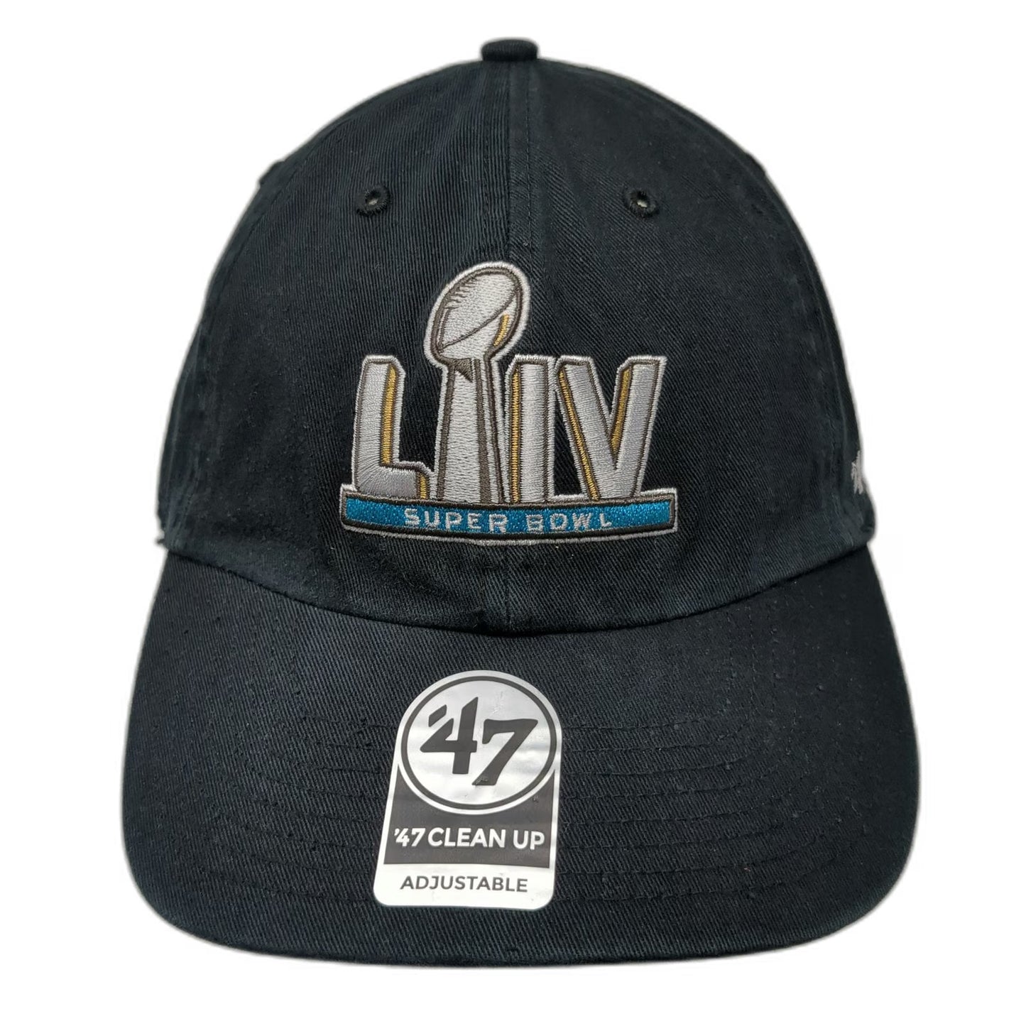 47 Baseball Cap Super Bowl LIV Black One Size Cotton Slideback NFL Football Hat