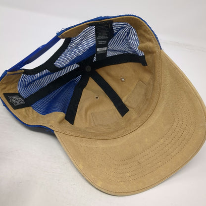 New England Patriots NFL '47 Trucker Hat Beige Blue One Size Snapback Mesh Patch