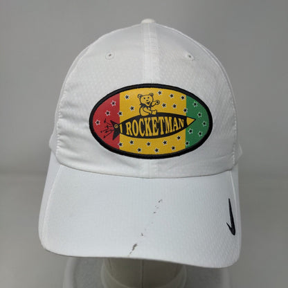 Rocketman Adult Unisex Strapback Golf Hat White OSFM Heritage86 Dri-Fit W/Tags