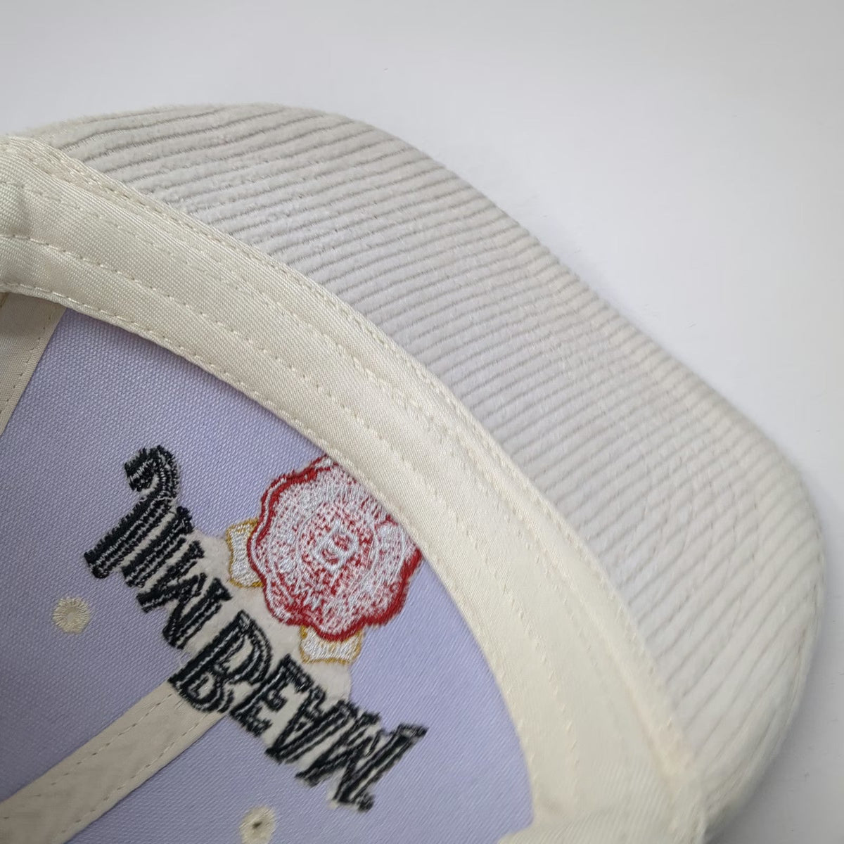 Jim Beam Whiskey Bourbon Baseball Cap Beige One Size Corduroy Organic Logo Hat