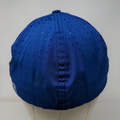 HF Fitted Hat Blue S/M Embroidered Breathable PTS 30 6 Panel Richardson