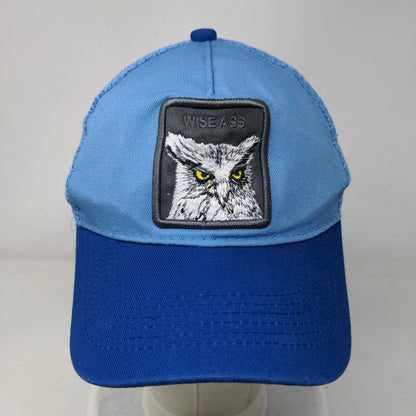 Wise Ass Snapback Trucker Hat Blue One Size Adjustable Embroidered Mesh Back