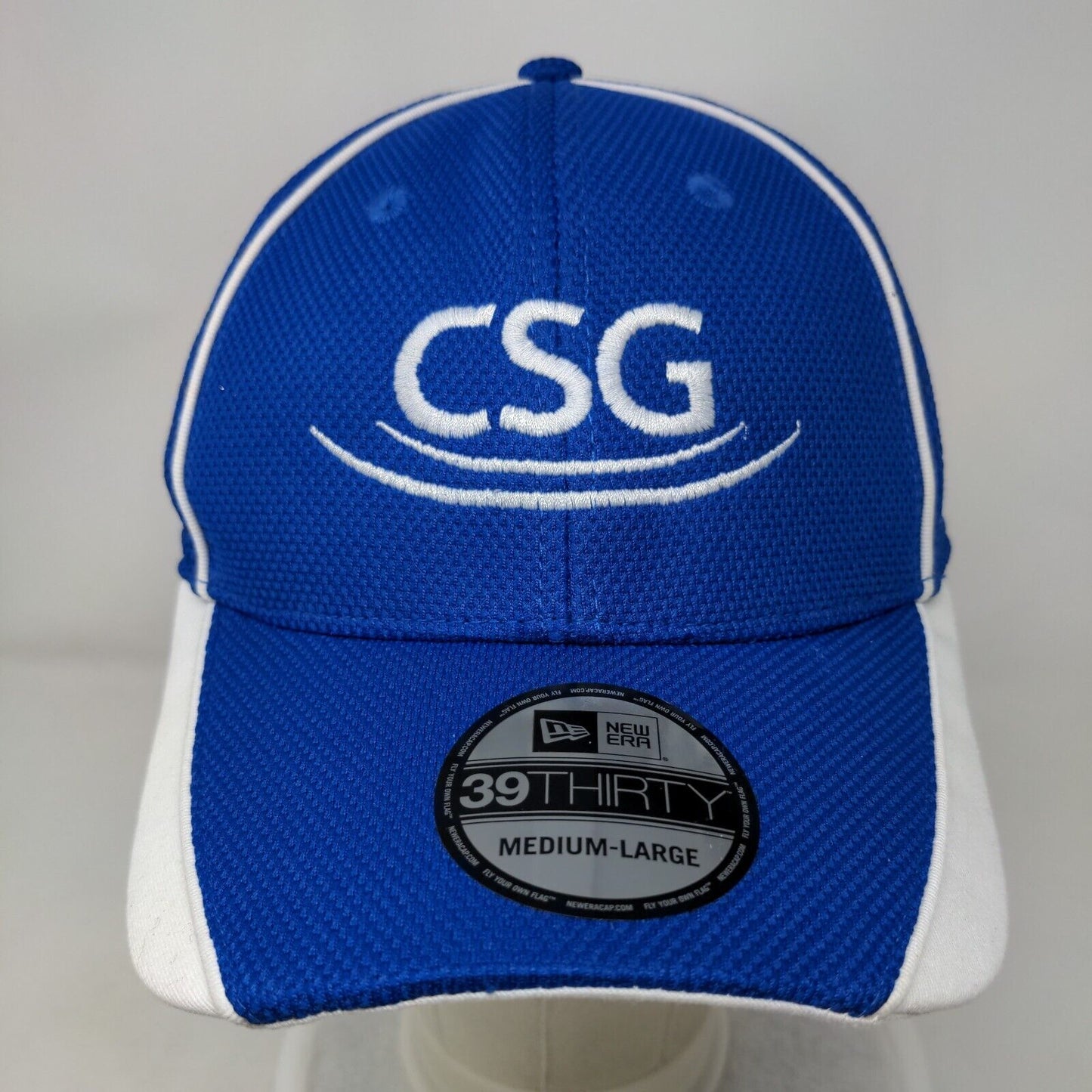 CSG Fitted Hat Blue Medium-Large Embroidered 6 Panel New Era 39Thirty