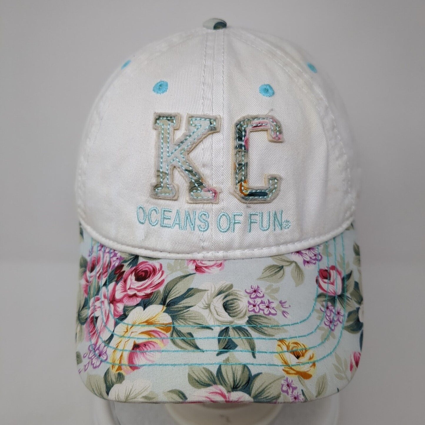 KC Oceans of Fun Strapback Hat Multicolor One Size Floral Adjustable