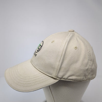 MG Golf Slideback Hat Tan One Size Adjustable Embroidered 6 Panel