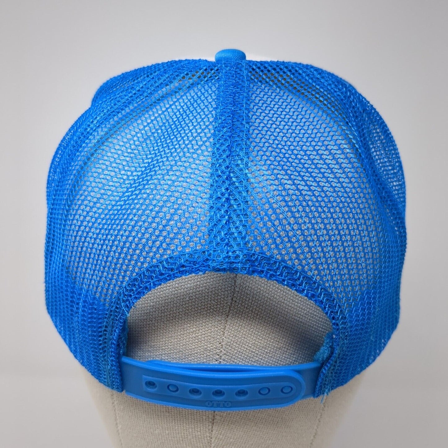 DS Snapback Trucker Hat Blue One Size Adjustable Mesh Back Rope Otto Polyester