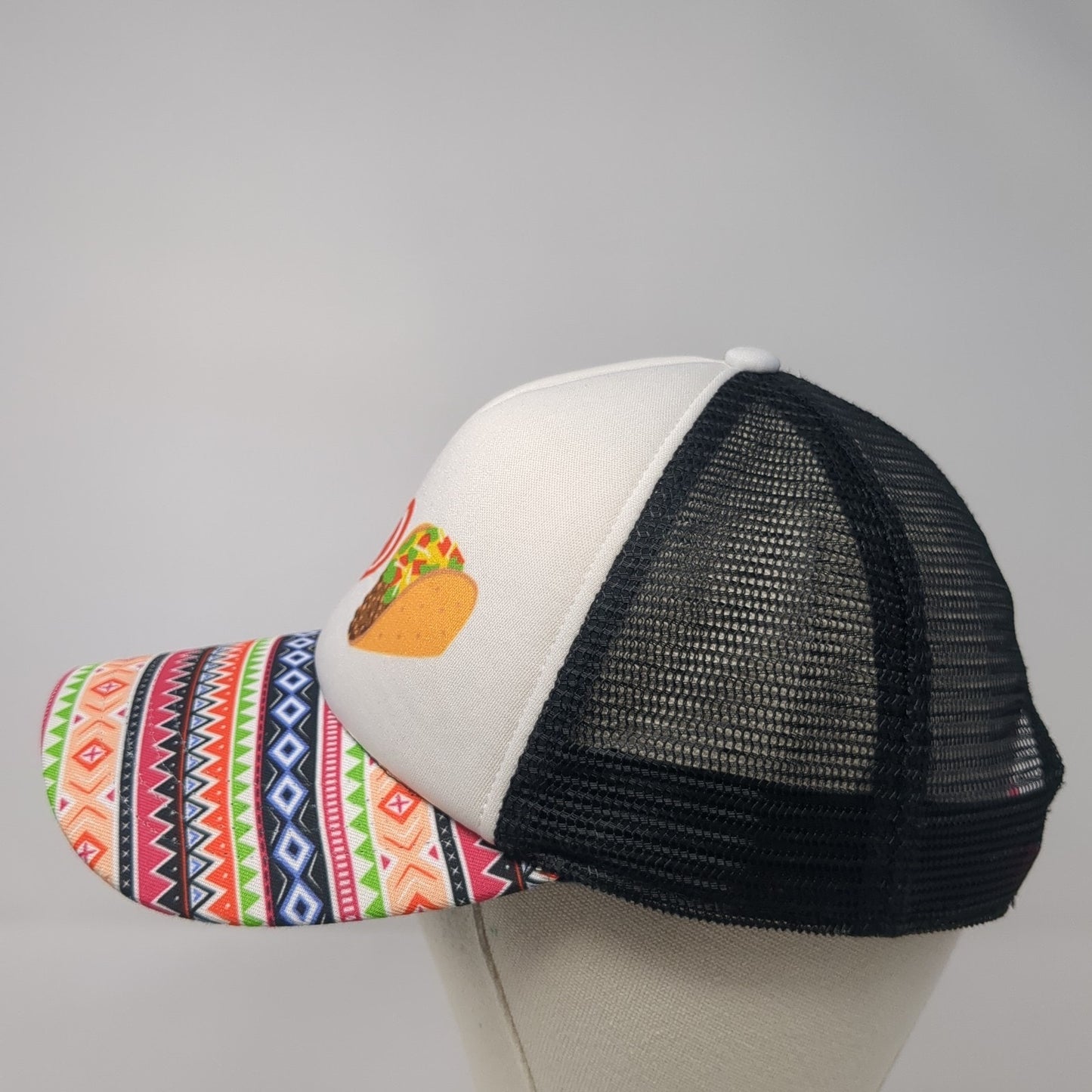 Peace Love Tacos Trucker Hat Multicolor One Size Adjustable Mesh Back Emoji One