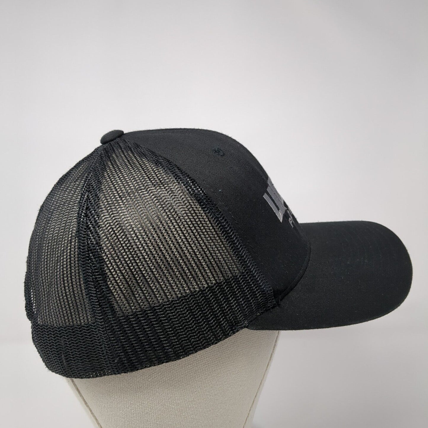 Lifetime Frontenac Snapback Trucker Hat Black OS Adjustable Mesh Back Sport-Tek