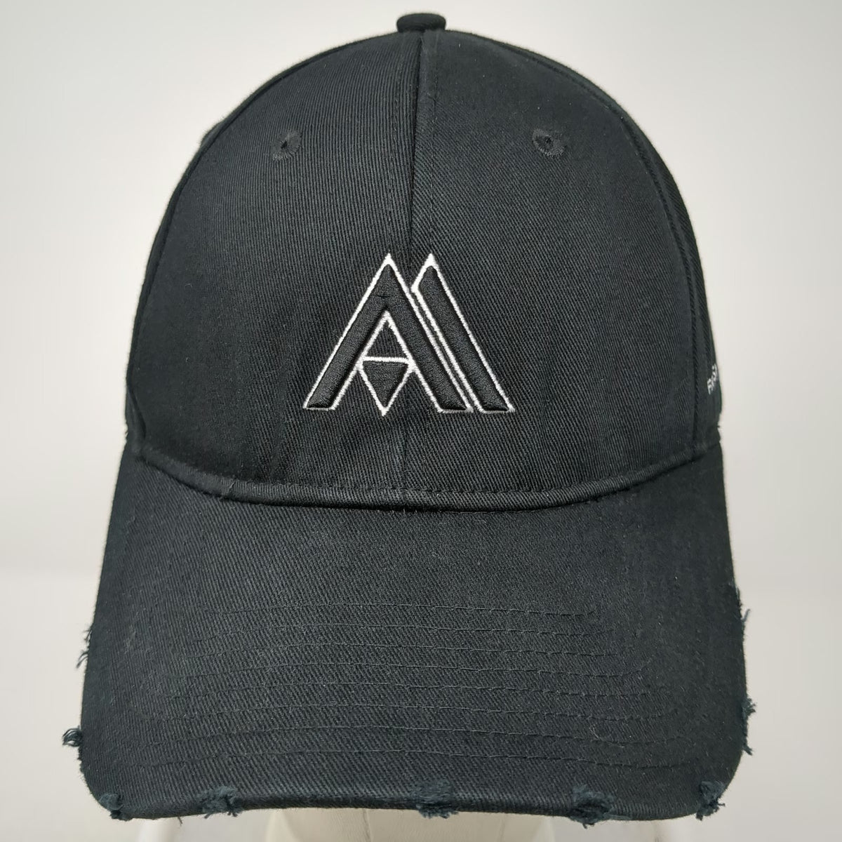 Academy Mortgage Snapback Hat Black One Size Distressed American Flag Underbrim