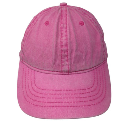 Unbranded Slideback Hat Pink One Size Adjustable Vented Holes 6 Panel Blank