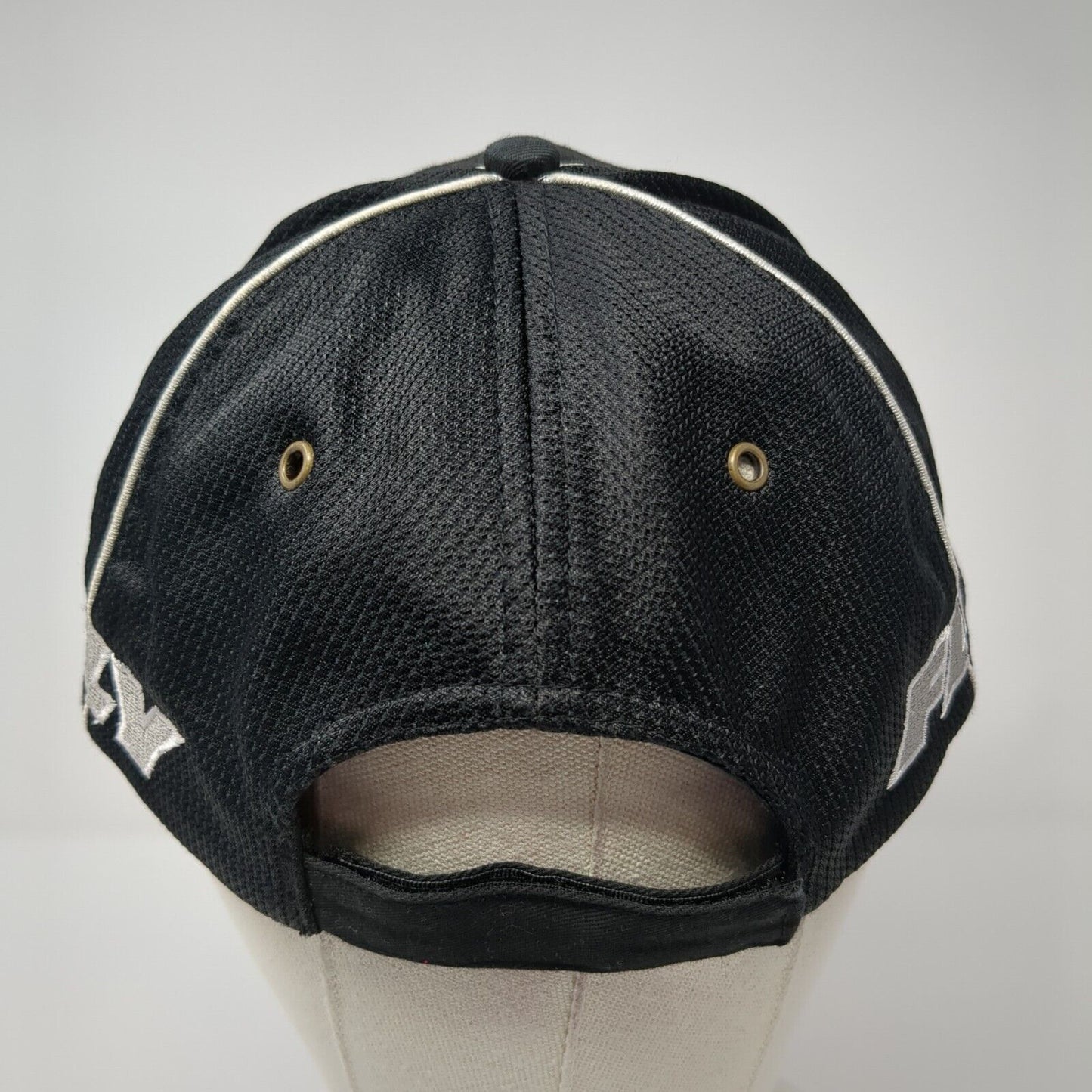 Fly Racing Strapback Hat Black One Size Adjustable Embroidered 6 Panel