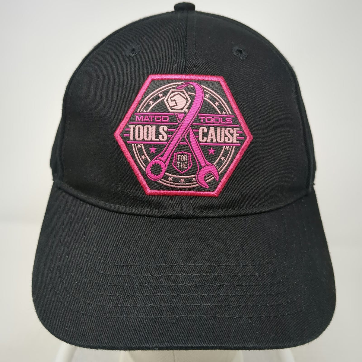 Matco Tools Baseball Cap Black One Size Pink Ribbon Awareness Cause Wrench Hat