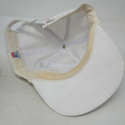 KC 5 Panel White One Size Hat Motorola Logo Blue Embroidery Rope Accent Tech