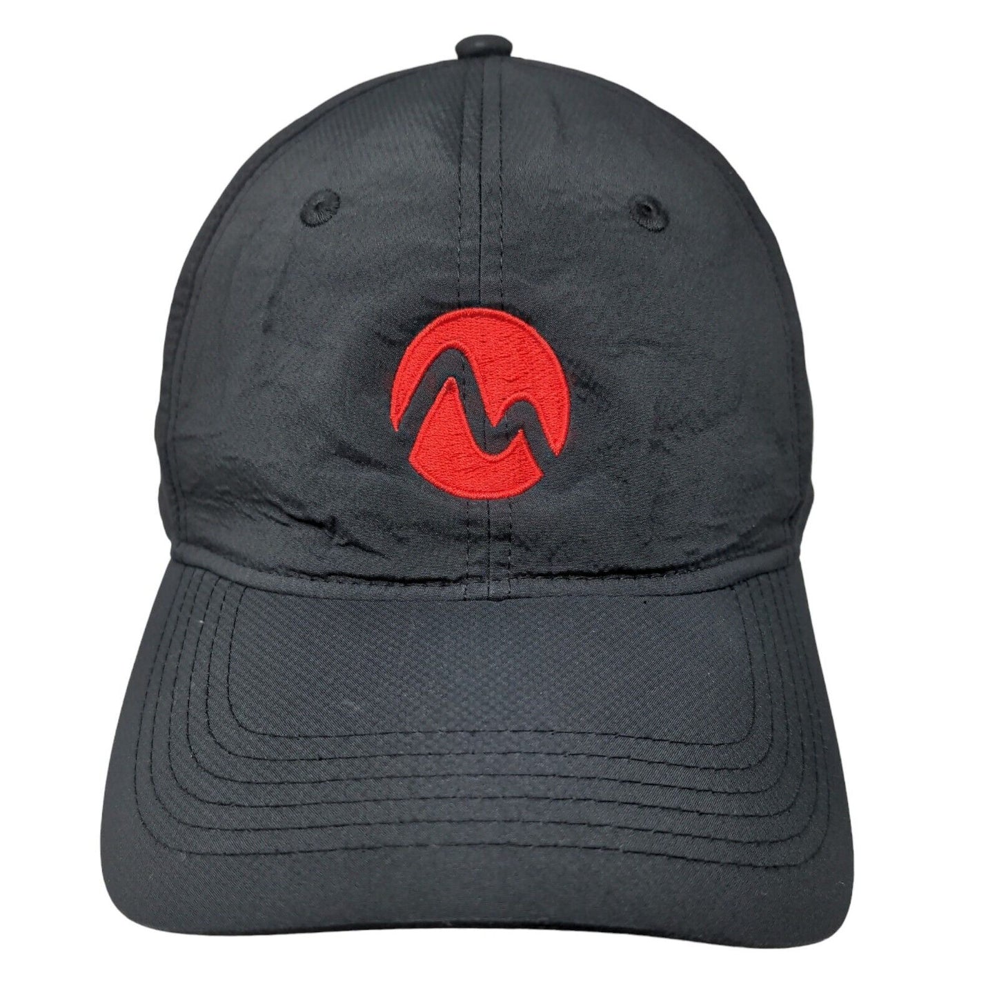 Ahead Men's Strapback Hat Black Adjustable Mid Fit Embroidered Logo