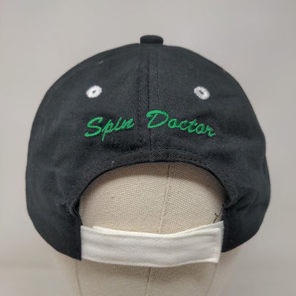 Golftown USA Spin Doctor Strapback Hat Black One Size Adjustable Embroidered