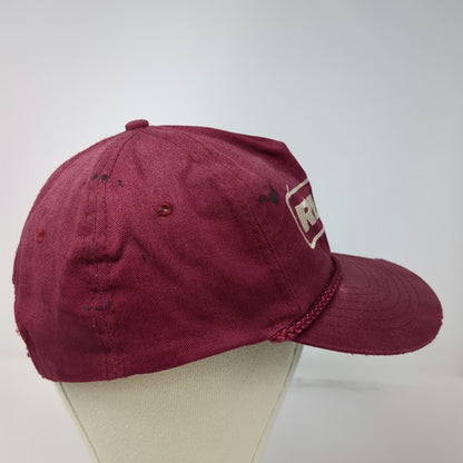 5 Panel Red Hat One Size Rope Snapback Patch Valve Industrial Workwear Trucking