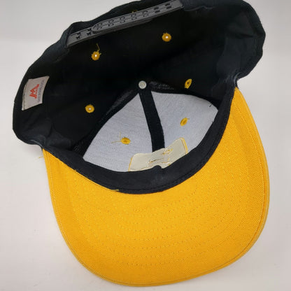 Mohr's John Deere Black Yellow OSFM Snapback Cap Cesco Equipment Hat Vintage