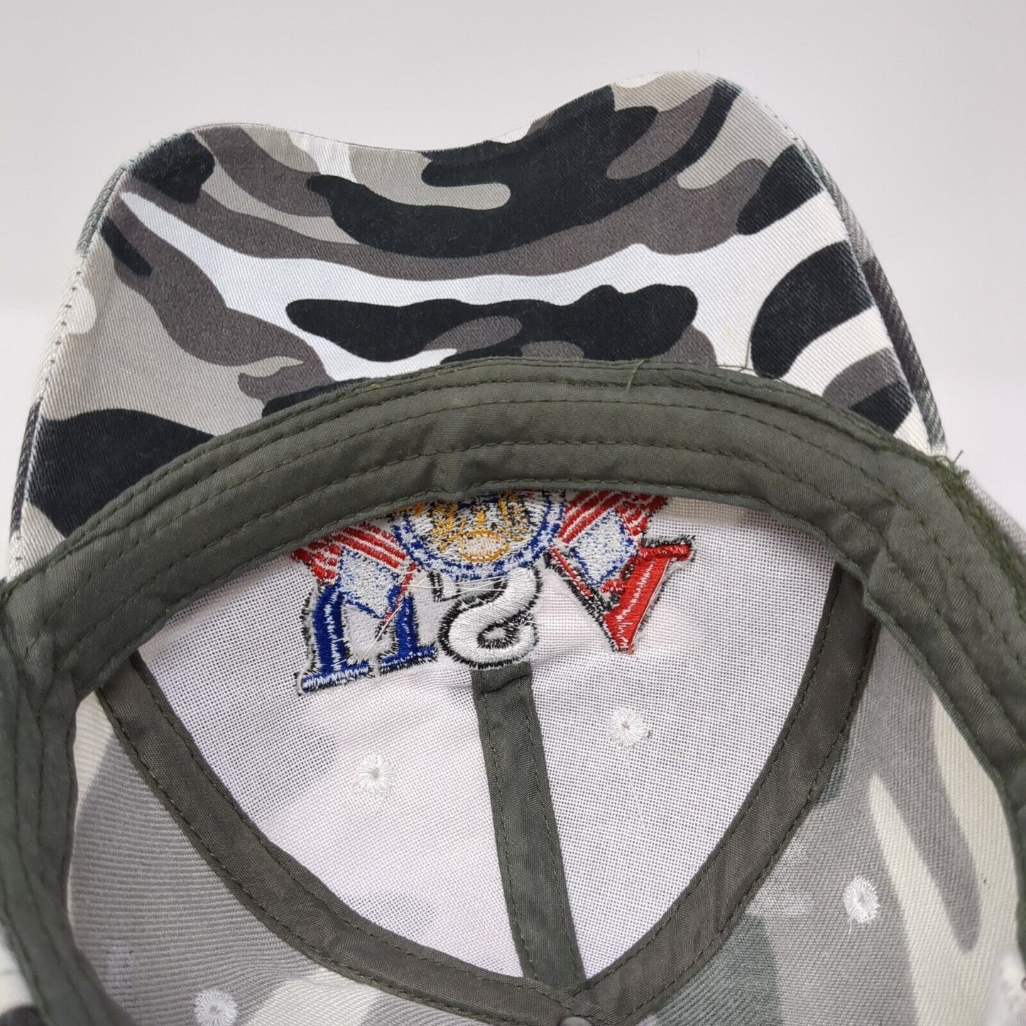 USA Strapback Hat Multicolor One Size Embroidered Camouflage 6 Panel
