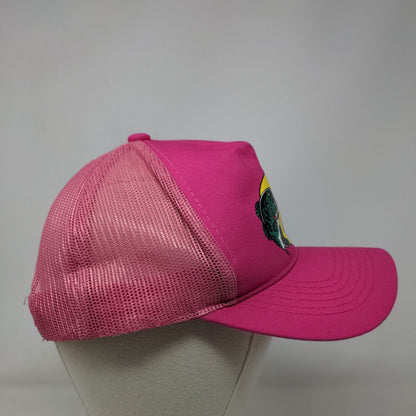 Bass Pro Shops Gone Fishing Snapback Mesh Back Trucker Hat Pink OSFM