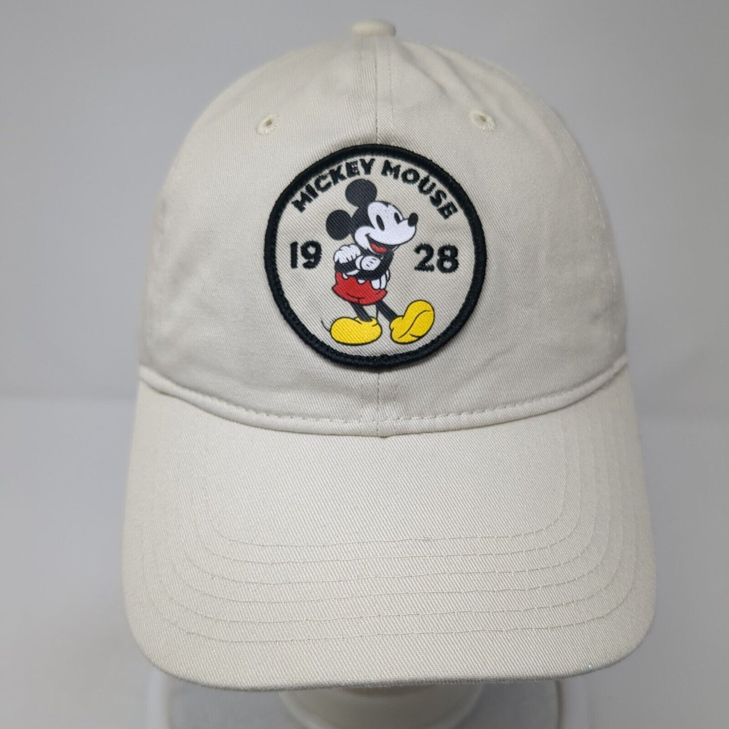 Mickey Mouse 1928 Slideback Hat Tan One Size Adjustable Embroidered Disney