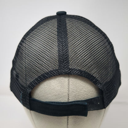 Port Authority Baseball Cap Black One Size LogoBranders Mesh Strapback Patch Hat