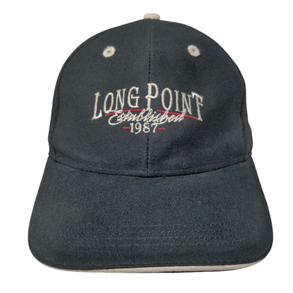 Long Point Established 1987 Slideback Hat Black OS Adjustable 6 Panel Ahead